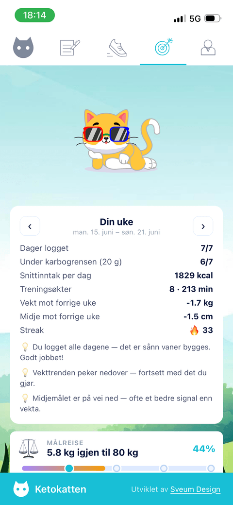 The weekly Your week report with stats and tips