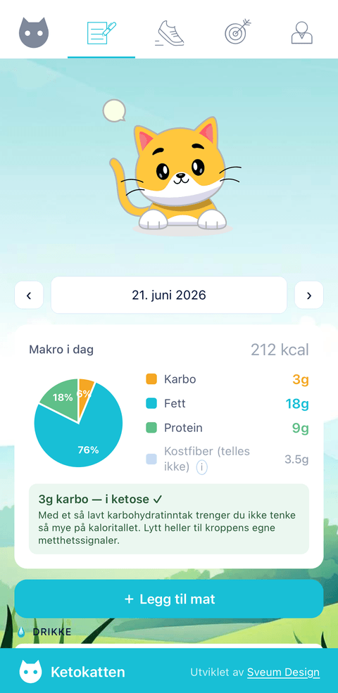 Food log with macro overview